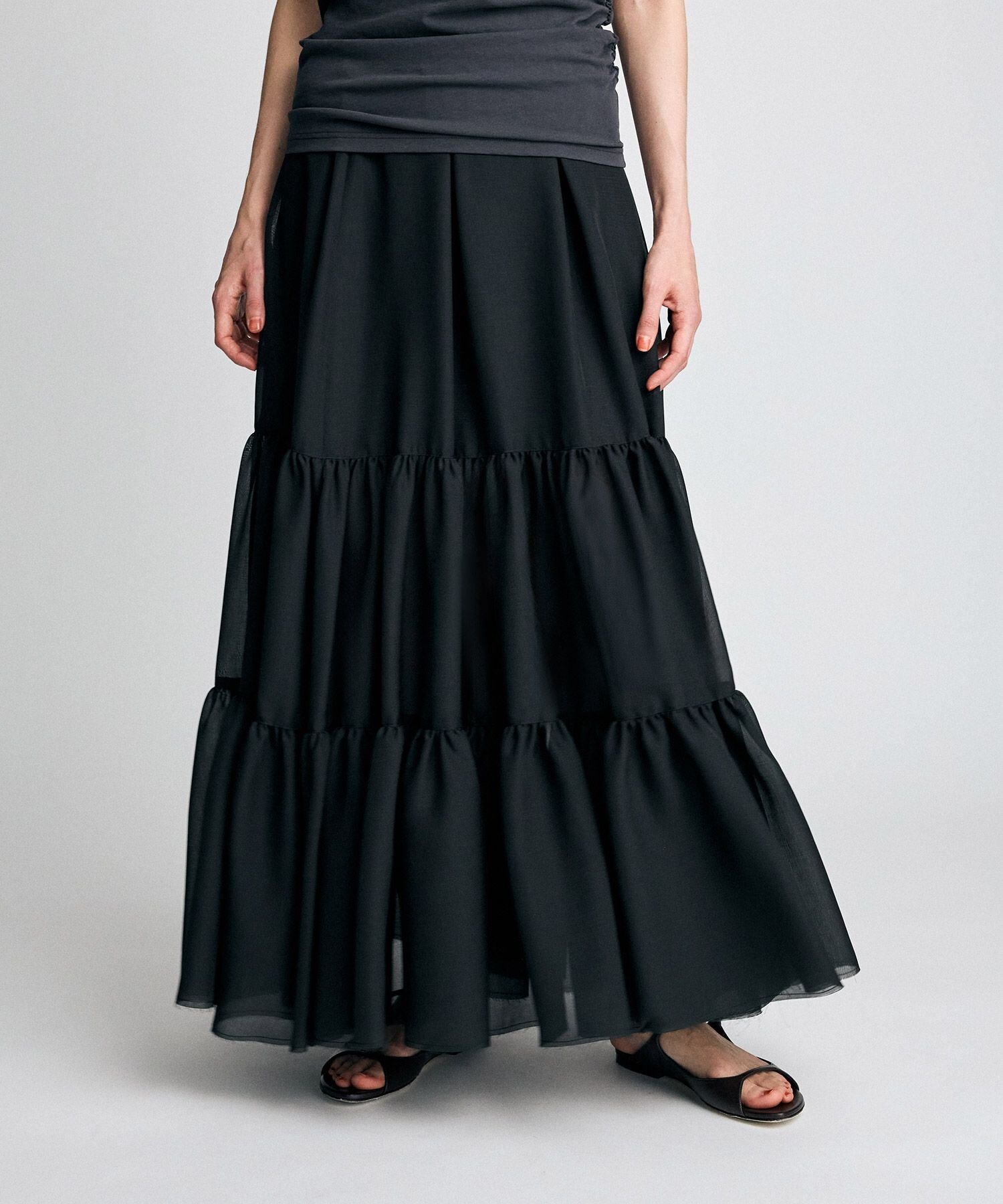 【ブリル/BRILL】のオーガンティアードスカート 大人の最旬トレンドファッション＆コーディネート founy(ファウニー) 　ファッション　Fashion　レディースファッション　Fashion for Women　スカート　Skirts　ティアードスカート　Tiered Skirts　オーガンジー　Organza Fabric　ギャザー　Gathered, Ruffled　シアー　Sheer, See-Through　リネン　Linen, Linen Fabric　 other-1|ID: prp329100004983454 ipo3291000000037332146