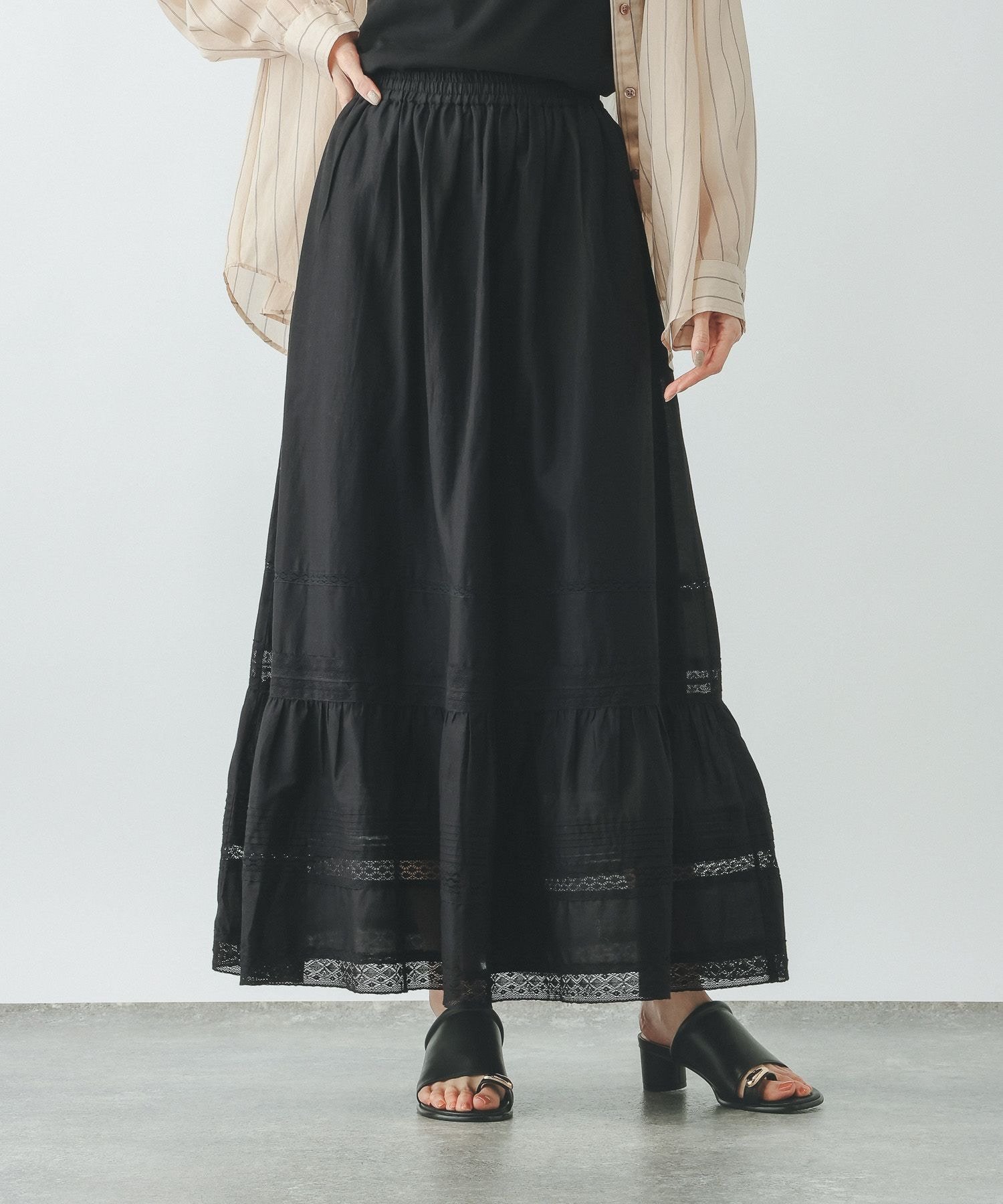 【グローバルワーク/GLOBAL WORK】のmeets India/レーススカート/601013 インテリア・キッズ・メンズ・レディースファッション・服の通販 founy(ファウニー) 　ファッション　Fashion　レディースファッション　Fashion for Women　スカート　Skirts　インド　Indian Textile　洗える　Machine Washable　ギャザー　Gathered, Ruffled　ショート　Short, Short Length　シンプル　Simple, Minimal　ジャケット　Jacket, Outerwear　チュニック　Tunic, Long Top　ティアード　Tiered, Tiered Style　バランス　Balance, Style Balance　フェミニン　Feminine, Girly　ベスト　Vest, Waistcoat　ポケット　Pocket, Pocket Detail　レギュラー　Regular, Standard Fit　レース　Lace, Lace Fabric　おすすめ　Recommended / Our Picks　ブラック09|ID: prp329100004983456 ipo3291000000037332154