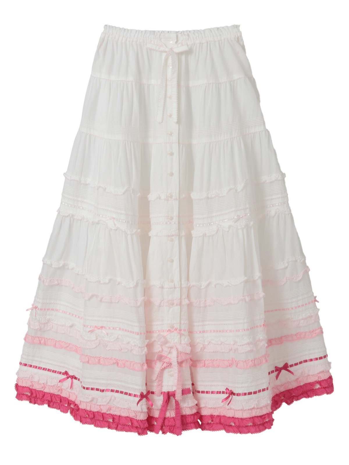 【ピンクハウス/PINK HOUSE】のかぎ氷グラデーションフリル使いスカート インテリア・キッズ・メンズ・レディースファッション・服の通販 founy(ファウニー) 　ファッション　Fashion　レディースファッション　Fashion for Women　スカート　Skirts　おすすめ　Recommended / Our Picks　キャミソール　Camisole, Spaghetti Strap Top　グラデーション　Gradient, Ombre　サテン　Satin, Glossy Fabric　セットアップ　Set-Up, Coordinated Outfit　フリル　Frill, Ruffle　ペチコート　Petticoat, Underskirt　リボン　Ribbon, Bow　シロ×ピンク|ID: prp329100004983463 ipo3291000000037332175