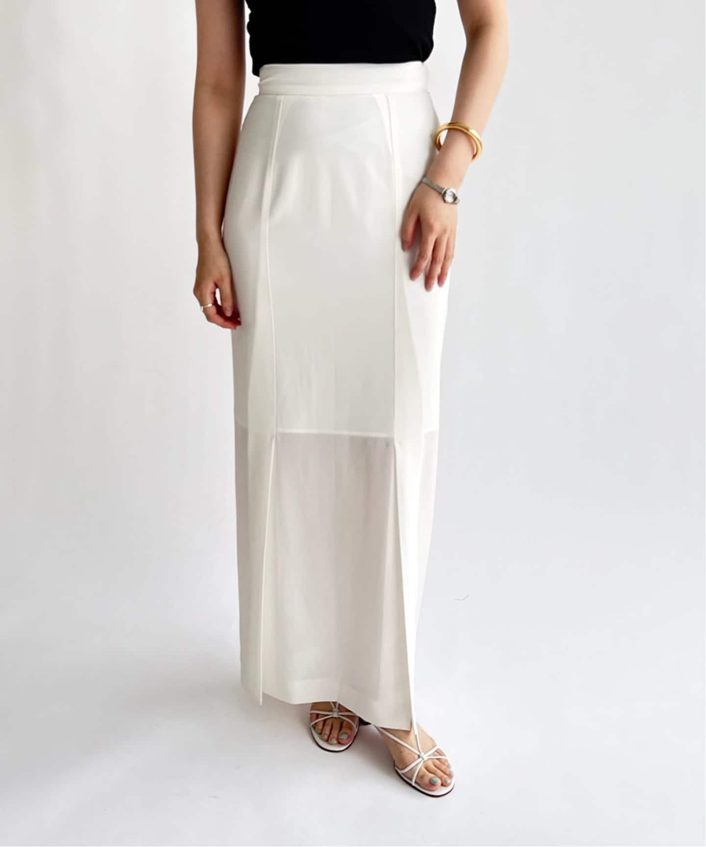 【エディット フォー ルル/edit.for LuLu】の【Hella/ヘラ】sheer pencil skirt 大人の最旬トレンドファッション＆コーディネート founy(ファウニー) 　ファッション　Fashion　レディースファッション　Fashion for Women　スカート　Skirts　2026年　2026　2026春夏・S/S　Spring/Summer 2026 SS26　シアー　Sheer, See-Through　シンプル　Simple, Minimal　ストレート　Straight, Straight Cut　スリット　Slit, Slit Detail　フロント　Front, Front Design　ロング　Long, Long-Length　 other-1|ID: prp329100004983465 ipo3291000000037332180