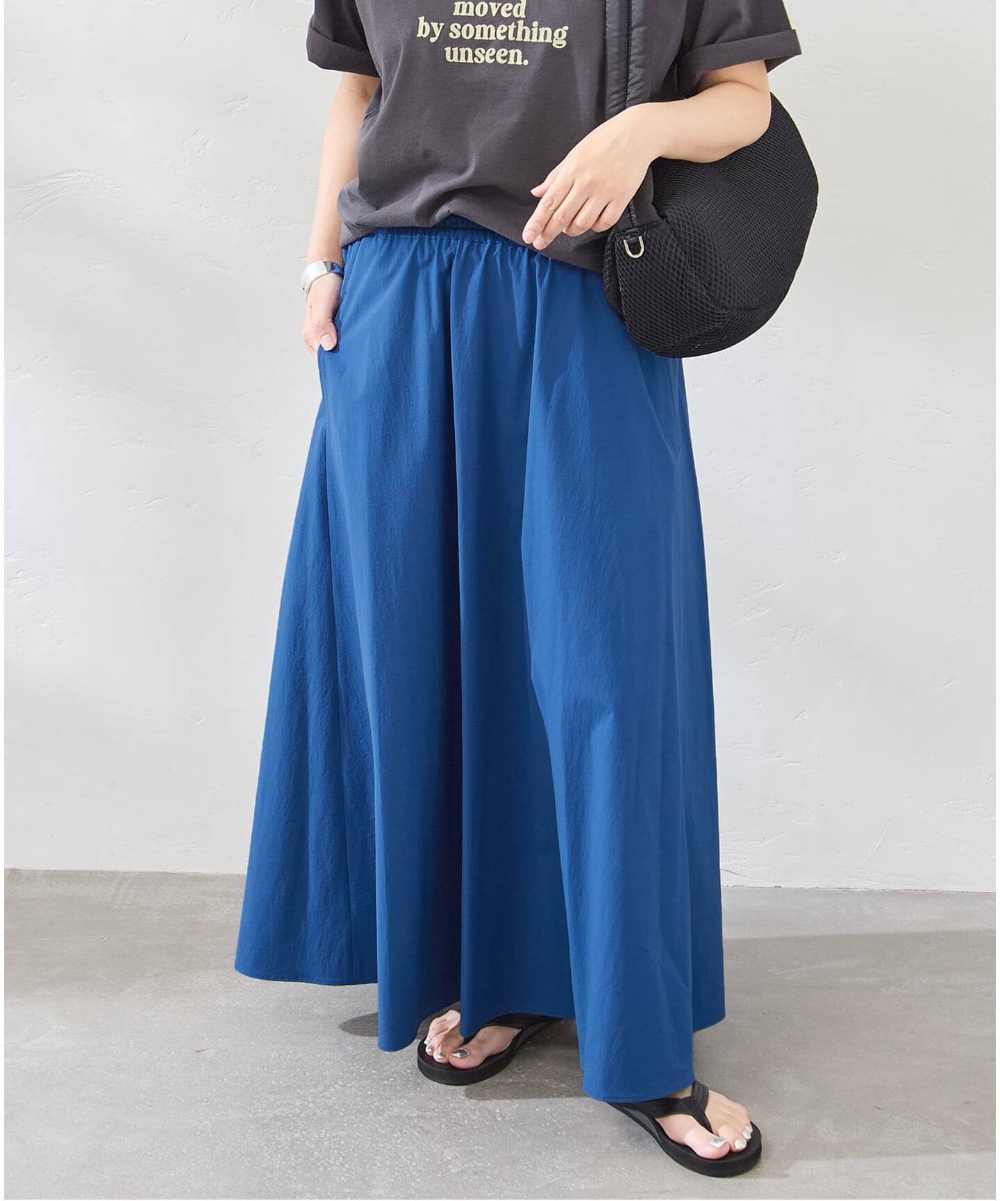 【ジャーナルスタンダード/JOURNAL STANDARD】の《追加2》【撥水/接触冷感/洗える/UVカット】リネンNYストレッチギャザースカート インテリア・キッズ・メンズ・レディースファッション・服の通販 founy(ファウニー) 　ファッション　Fashion　レディースファッション　Fashion for Women　スカート　Skirts　ストレッチ　Stretch, Stretchy Fabric　リネン　Linen, Linen Fabric　洗える　Machine Washable　ブルー A|ID: prp329100004983474 ipo3291000000037332207