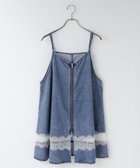 【ローリーズファーム/LOWRYS FARM】のレースキリカエデニムミニワンピース ブルー85|ID: prp329100004983483 ipo3291000000037332237
