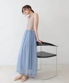 【バブ ブージュルード/Bab Bou Jeloud】の【低身長~高身長向けサイズあり】クロシェコンビキャミワンピース 大人の最旬トレンドファッション＆コーディネート founy(ファウニー) ファッション Fashion レディースファッション Fashion for Women ワンピース Dresses キャミソールワンピース Camisole Dresses ギャザー Gathered, Ruffled クロシェ Crochet, Knitted Lace 切替 Switching, Contrast Panel サマー Summer, Summer Style サンダル Sandals, Summer Shoes ストレート Straight, Straight Cut スニーカー Sneakers, Trainers スマート Smart, Elegant チェック Check, Plaid, Tartan トレンド Trend, Trending Now ドッキング Docking, Mixed Material バランス Balance, Style Balance 羽織 Haori, Light Jacket リボン Ribbon, Bow 夏 Summer エレガント 上品 Elegant thumbnail BLUE|ID: prp329100004983495 ipo3291000000037332284