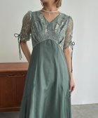【ビーフラット/bflat】のVネックリーフレースオーガンジードレス 結婚式 二次会 成人式 同窓会 大人の最旬トレンドファッション＆コーディネート founy(ファウニー) ファッション Fashion レディースファッション Fashion for Women トップス・カットソー Cut & Sew Tops Vネックトップス V-Neck Tops / V-Cut Neckline Shirts ワンピース Dresses フォーマル・パーティードレス・結婚式用ドレス Elegant & Casual Dresses おすすめ Recommended / Our Picks エアリー Airy Texture オーガンジー Organza Fabric ギャザー Gathered, Ruffled スリーブ Sleeve, Long Sleeve / Short Sleeve デコルテ Décolleté, Neckline フレア Flare, Flared リボン Ribbon, Bow リーフ Leaf, Botanical Leaf レース Lace, Lace Fabric 二次会 After Party 披露宴 Wedding Reception 結婚式 Wedding thumbnail ライトカーキ|ID: prp329100004983497 ipo3291000000037332293