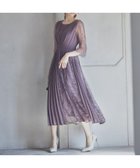 【ドレス/DRESS+】のレースシフォンドッキングワンピース パーティードレス パープル|ID: prp329100004983506 ipo3291000000037332333