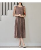 【ドレス/DRESS+】のレースシフォンドッキングワンピース パーティードレス ブラウン|ID: prp329100004983506 ipo3291000000037332336