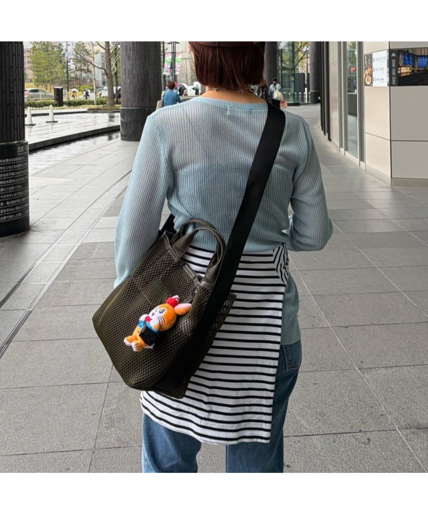 【イア パピヨネ/ear PAPILLONNER】の【ouchi/ほし企画】ダイヤメッシュ2WAYトートバッグS インテリア・キッズ・メンズ・レディースファッション・服の通販 founy(ファウニー) 　ファッション　Fashion　レディースファッション　Fashion for Women　バッグ　Bags　今季　This Season, Current Season　傘　Umbrella, Parasol　軽量　Lightweight, Ultra Light　チャーム　Charm, Pendant　パイピング　Piping, Trim Design　ポケット　Pocket, Pocket Detail　マグネット　Magnet, Magnetic Closure　メッシュ　Mesh, Net Fabric　夏　Summer　ビジネス 仕事 通勤　Business / Work / Commuting　カーキ|ID: prp329100004983532 ipo3291000000037332491