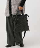 【ベイフロー/BAYFLOW】の≪完売カラー追加 ≫ A4サイズ収納可 チャーム付き3WAYキルトトート メタルブラック18|ID: prp329100004983542 ipo3291000000037332537