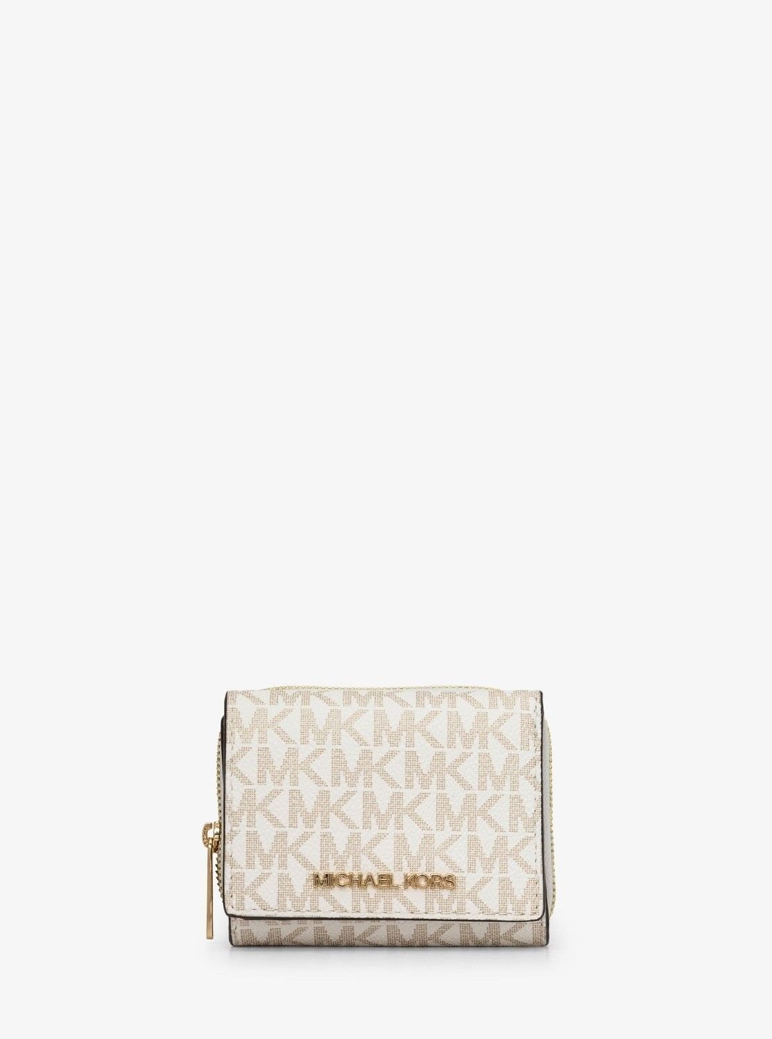 【マイケルコース/MICHAEL KORS】のJET SET TRAVEL ミッド ジップウォレット スモール - MKシグネチャー マイケルコース インテリア・キッズ・メンズ・レディースファッション・服の通販 founy(ファウニー) 　ファッション　Fashion　レディースファッション　Fashion for Women　旅行　Travel　コレクション　Collection, Seasonal Line　ラグジュアリー　Luxury, Elegant　WHITE|ID: prp329100004983563 ipo3291000000037332609