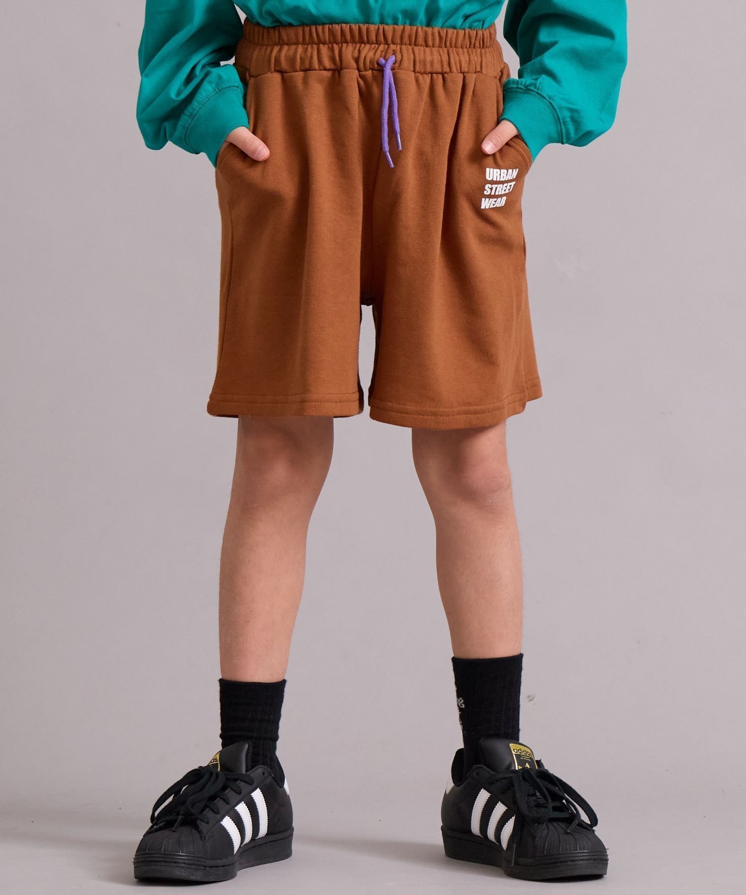 【ペアマノン/pairmanon / KIDS】の裏毛 シンプル カラバリ ストリートショートパンツ【PAIRMANON STREET】 インテリア・キッズ・メンズ・レディースファッション・服の通販 founy(ファウニー) 　ファッション　Fashion　キッズファッション　Fashion for Kids　ボトムス　Bottoms　シンプル　Simple, Minimal　トレンド　Trend, Trending Now　定番　Standard, Basic Item　ベーシック　Basic, Essential　ポケット　Pocket, Pocket Detail　ロング　Long, Long-Length　夏　Summer　ブラウン51|ID: prp329100004983579 ipo3291000000037332744