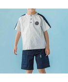 【ベベ オンライン ストア/BEBE ONLINE STORE / KIDS】の【店舗限定】チェック切り替えトップス+ショートパンツセットアップ(95~150cm) ホワイト系|ID: prp329100004983584 ipo3291000000037332768