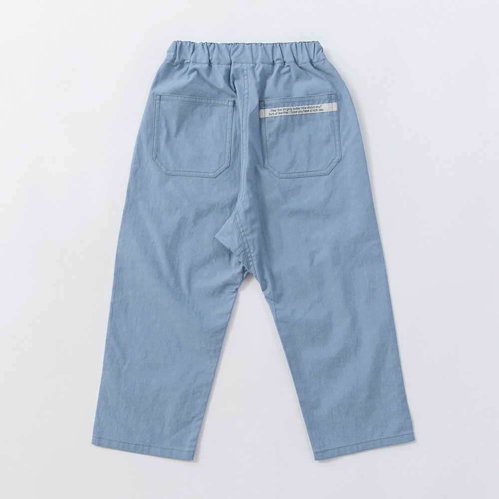 【ブランシェス/branshes / KIDS】の【爽やかシャンブレー】クロップドパンツ インテリア・キッズ・メンズ・レディースファッション・服の通販 founy(ファウニー) 　ファッション　Fashion　キッズファッション　Fashion for Kids　ボトムス　Bottoms　おすすめ　Recommended / Our Picks　シャンブレー　Chambray, Denim-Like Fabric　ストライプ　Stripe, Striped Pattern　ベーシック　Basic, Essential　夏　Summer　春　Spring　無地　Plain, Solid Color　ブルー|ID: prp329100004983593 ipo3291000000037332831