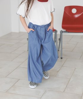 【ベイフロー/BAYFLOW / KIDS】の夏も穿ける柔らかデニム♪ ライトオンスワイドデニム(KIDS) 大人の最旬トレンドファッション＆コーディネート founy(ファウニー) ファッション Fashion キッズファッション Fashion for Kids おすすめ Recommended / Our Picks デニム Denim, Jeans Material ワイド Wide, Wide Fit 夏 Summer |ID:prp329100004983596