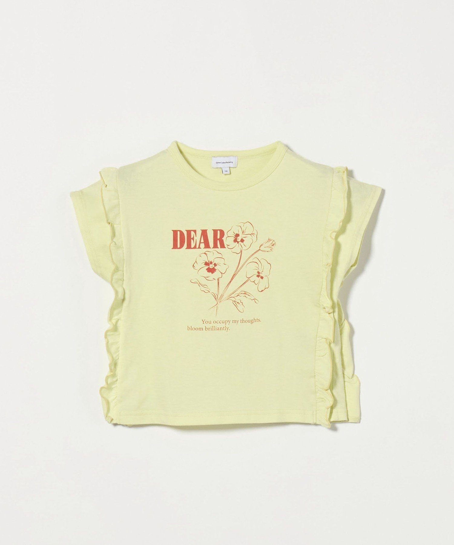 【ユナイテッドアローズ/UNITED ARROWS / KIDS】のフラワー プリントTシャツ / キッズ 100cm-130cm インテリア・キッズ・メンズ・レディースファッション・服の通販 founy(ファウニー) 　ファッション　Fashion　キッズファッション　Fashion for Kids　ショート　Short, Short Length　トレンド　Trend, Trending Now　フラワー　Flower, Floral　フリル　Frill, Ruffle　フロント　Front, Front Design　プリント　Print, Printed Pattern　アウトレット　Outlet / Clearance　おすすめ　Recommended / Our Picks　CREAM|ID: prp329100004983604 ipo3291000000037332934