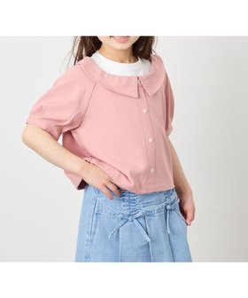 【アー ヴェー ヴェー/a.v.v / KIDS】の120-160 半袖レイヤード風シャツ 大人の最旬トレンドファッション＆コーディネート founy(ファウニー) ファッション Fashion キッズファッション Fashion for Kids 春 Spring カットソー Cut and Sewn Top ショート Short, Short Length ツイード Twill, Twill Weave テレコ Ribbed, Rib Stitch デニム Denim, Jeans Material 人気 Popular, Best Seller バランス Balance, Style Balance 半袖 Short Sleeve, Half Sleeve 再入荷 Restock / Back in Stock 夏 Summer |ID:prp329100004983625