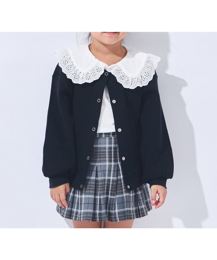【エバ―クローゼット/ever closet / KIDS】のワッフル カーディガン 羽織り アウター 長袖 綿 女の子 男の子 子供 子供服 インテリア・キッズ・メンズ・レディースファッション・服の通販 founy(ファウニー) https://founy.com/ ファッション Fashion キッズファッション Fashion for Kids アウター Coat Outerwear /Kids カーディガン Cardigan, Knitwear 軽量 Lightweight, Ultra Light シルバー Silver, Metallic Silver シンプル Simple, Minimal トレンド Trend, Trending Now 長袖 Long Sleeve, Full Sleeve ラベンダー Lavender ロング Long, Long-Length ワッフル Waffle, Waffle Knit 再入荷 Restock / Back in Stock エレガント 上品 Elegant |ID: prp329100004983627 ipo3291000000037333087