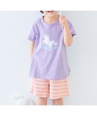 【デビロック/devirock / KIDS】の綿100% デビラボROOM ガールズ半袖パジャマ 子供服 キッズ 女の子 パジャマ 26SS 大人の最旬トレンドファッション＆コーディネート founy(ファウニー) ファッション Fashion キッズファッション Fashion for Kids パジャマ Pajamas, Sleepwear 半袖 Short Sleeve, Half Sleeve おすすめ Recommended / Our Picks お家時間・ステイホーム Stay Home / At Home 旅行 Travel 2026年 2026 2026春夏・S/S Spring/Summer 2026 SS26 thumbnail 015-ユニコーン-Sバイオレット|ID: prp329100004983629 ipo3291000000037333113