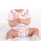 【ベベ オンライン ストア/BEBE ONLINE STORE / KIDS】の【お揃い】プリント総柄重ね襟付き半袖ロンパースベビー(60~80cm) 大人の最旬トレンドファッション＆コーディネート founy(ファウニー) ファッション Fashion キッズファッション Fashion for Kids 春 Spring クラシカル Classical, Vintage-Inspired コレクション Collection, Seasonal Line シンプル Simple, Minimal スカラップ Scallop, Scalloped Edge フレンチ French, French Style フロント Front, Front Design プリント Print, Printed Pattern ベビー Baby, Babywear 半袖 Short Sleeve, Half Sleeve モチーフ Motif, Design Theme レギンス Leggings, Stretch Pants ロンパース Romper, Jumpsuit S/S・春夏 SS, Spring/Summer, Warm Season 夏 Summer エレガント 上品 Elegant 2026年 2026 2026春夏・S/S Spring/Summer 2026 SS26 thumbnail レッド系|ID: prp329100004983630 ipo3291000000037333135