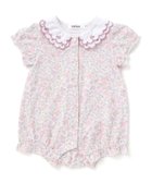 【ベベ オンライン ストア/BEBE ONLINE STORE / KIDS】の【お揃い】プリント総柄重ね襟付き半袖ロンパースベビー(60~80cm) 大人の最旬トレンドファッション＆コーディネート founy(ファウニー) ファッション Fashion キッズファッション Fashion for Kids 春 Spring クラシカル Classical, Vintage-Inspired コレクション Collection, Seasonal Line シンプル Simple, Minimal スカラップ Scallop, Scalloped Edge フレンチ French, French Style フロント Front, Front Design プリント Print, Printed Pattern ベビー Baby, Babywear 半袖 Short Sleeve, Half Sleeve モチーフ Motif, Design Theme レギンス Leggings, Stretch Pants ロンパース Romper, Jumpsuit S/S・春夏 SS, Spring/Summer, Warm Season 夏 Summer エレガント 上品 Elegant 2026年 2026 2026春夏・S/S Spring/Summer 2026 SS26 thumbnail ピンク系|ID: prp329100004983630 ipo3291000000037333136
