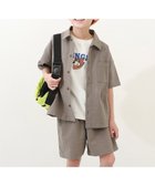 【デビロック/devirock / KIDS】の半袖 シャツセットアップ セットアップ オールインワン 25SS 大人の最旬トレンドファッション＆コーディネート founy(ファウニー) ファッション Fashion キッズファッション Fashion for Kids セットアップ Set-Up, Coordinated Outfit デニム Denim, Jeans Material プリント Print, Printed Pattern 半袖 Short Sleeve, Half Sleeve 羽織 Haori, Light Jacket おすすめ Recommended / Our Picks 2025年 2025 2025春夏・S/S Spring/Summer 2025 SS25 thumbnail Dグレージュ|ID: prp329100004983643 ipo3291000000037333220