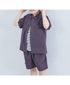 【デビロック/devirock / KIDS】の半袖 シャツセットアップ セットアップ オールインワン 25SS 大人の最旬トレンドファッション＆コーディネート founy(ファウニー) ファッション Fashion キッズファッション Fashion for Kids セットアップ Set-Up, Coordinated Outfit デニム Denim, Jeans Material プリント Print, Printed Pattern 半袖 Short Sleeve, Half Sleeve 羽織 Haori, Light Jacket おすすめ Recommended / Our Picks 2025年 2025 2025春夏・S/S Spring/Summer 2025 SS25 thumbnail パープルグレー|ID: prp329100004983643 ipo3291000000037333221