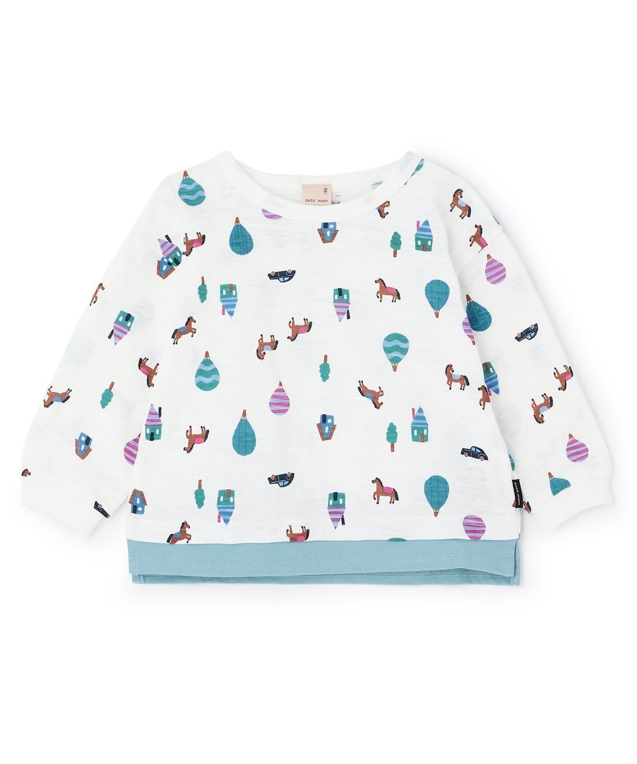 【ナルミヤ オンライン/NARUMIYA ONELINE / KIDS】の【防汚】マルチ柄長袖Tシャツ インテリア・キッズ・メンズ・レディースファッション・服の通販 founy(ファウニー) 　ファッション　Fashion　キッズファッション　Fashion for Kids　おすすめ　Recommended / Our Picks　ボトム　Bottoms, Lower Wear　ポケット　Pocket, Pocket Detail　長袖　Long Sleeve, Full Sleeve　マルチ|ID: prp329100004983646 ipo3291000000037333254