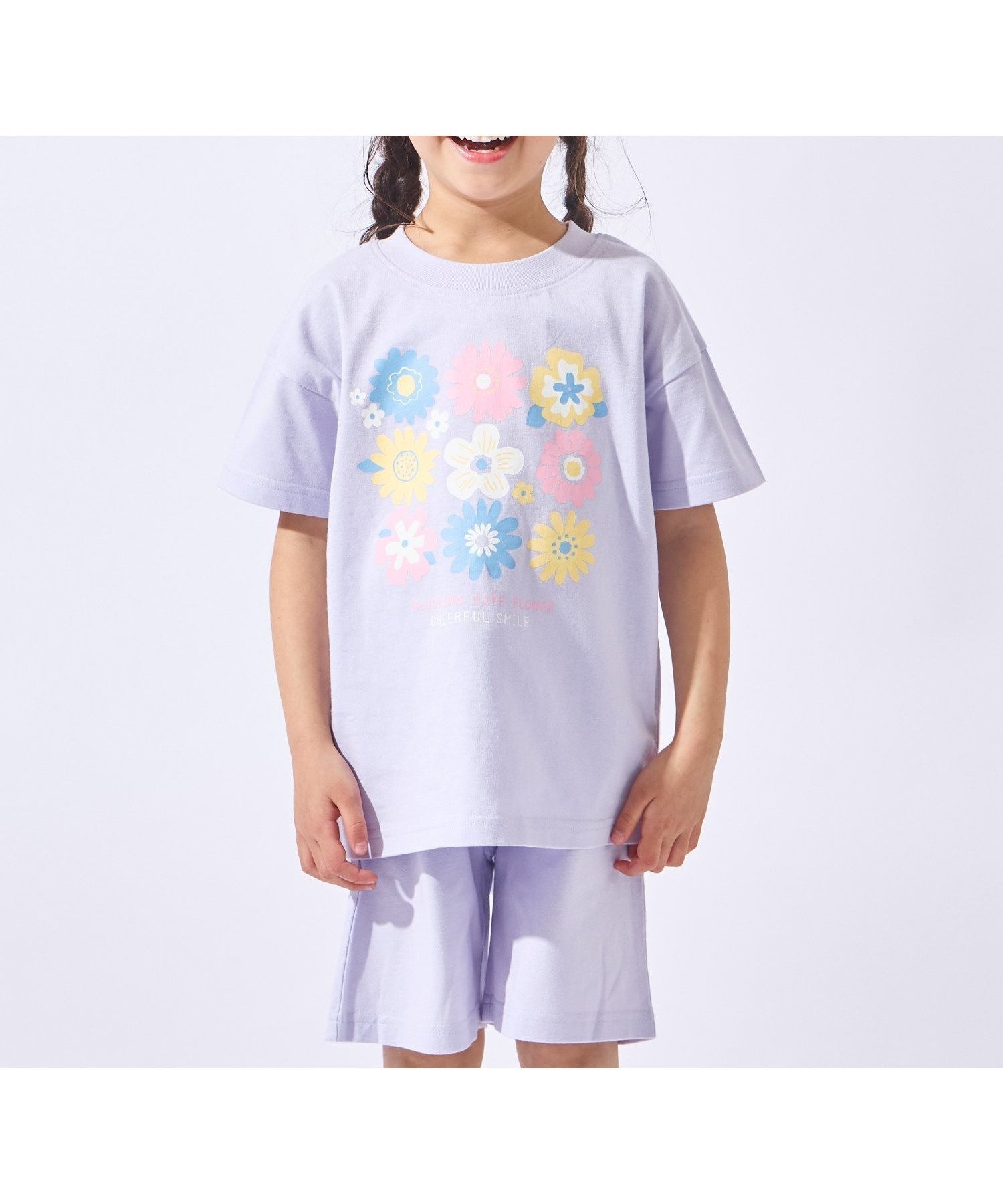 【エバ―クローゼット/ever closet / KIDS】のプリント 半袖 ルームウェア パジャマ セット 男の子 女の子 子供 子供服 インテリア・キッズ・メンズ・レディースファッション・服の通販 founy(ファウニー) 　ファッション　Fashion　キッズファッション　Fashion for Kids　吸水　Absorbent, Quick-Dry　トレンド　Trend, Trending Now　パジャマ　Pajamas, Sleepwear　プリント　Print, Printed Pattern　半袖　Short Sleeve, Half Sleeve　ラベンダー　Lavender　再入荷　Restock / Back in Stock　お家時間・ステイホーム　Stay Home / At Home　ラベンダーC|ID: prp329100004983663 ipo3291000000037333361