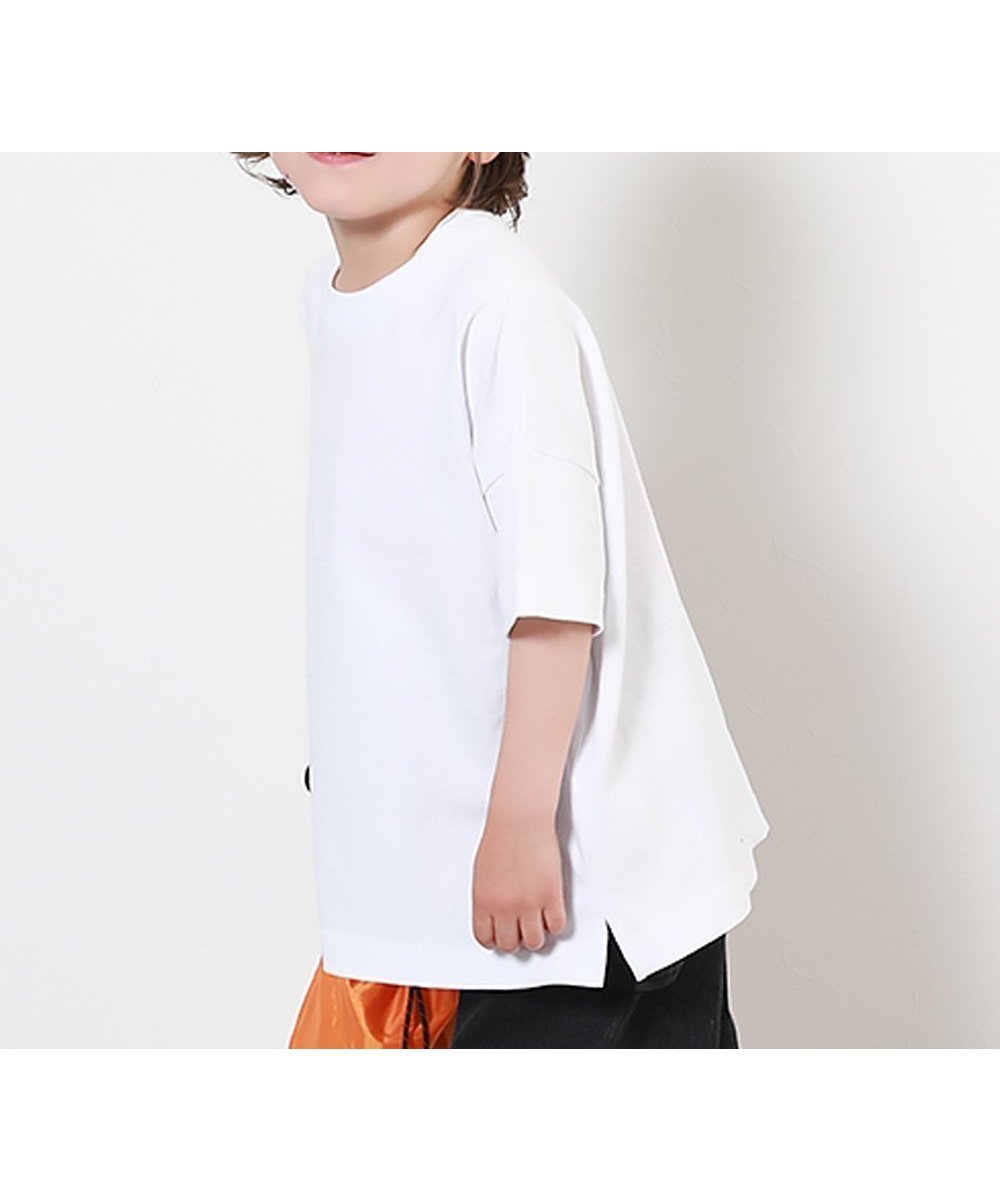 【デビロック/devirock / KIDS】の綿100% お洗濯してもよれにくい ビッグシルエット 半袖Tシャツ 子供服 キッズ 26SS インテリア・キッズ・メンズ・レディースファッション・服の通販 founy(ファウニー) 　ファッション　Fashion　キッズファッション　Fashion for Kids　インナー　Innerwear　トレンド　Trend, Trending Now　ビッグ　Big, Oversized　半袖　Short Sleeve, Half Sleeve　リラックス　Relax, Relaxed Fit　ロング　Long, Long-Length　おすすめ　Recommended / Our Picks　2026年　2026　2026春夏・S/S　Spring/Summer 2026 SS26　ホワイト|ID: prp329100004983669 ipo3291000000037333415
