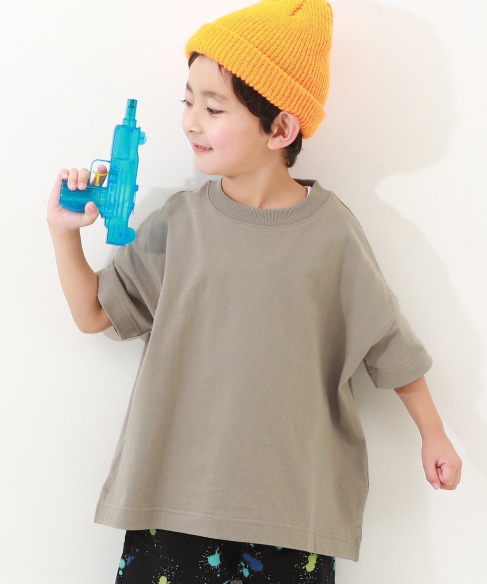【デビロック/devirock / KIDS】の綿100% お洗濯してもよれにくい ビッグシルエット 半袖Tシャツ 子供服 キッズ 26SS インテリア・キッズ・メンズ・レディースファッション・服の通販 founy(ファウニー) 　ファッション　Fashion　キッズファッション　Fashion for Kids　インナー　Innerwear　トレンド　Trend, Trending Now　ビッグ　Big, Oversized　半袖　Short Sleeve, Half Sleeve　リラックス　Relax, Relaxed Fit　ロング　Long, Long-Length　おすすめ　Recommended / Our Picks　2026年　2026　2026春夏・S/S　Spring/Summer 2026 SS26　Dグレージュ|ID: prp329100004983669 ipo3291000000037333418