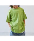 【デビロック/devirock / KIDS】の綿100% お洗濯してもよれにくい ビッグシルエット 半袖Tシャツ 子供服 キッズ 26SS 大人の最旬トレンドファッション＆コーディネート founy(ファウニー) ファッション Fashion キッズファッション Fashion for Kids インナー Innerwear トレンド Trend, Trending Now ビッグ Big, Oversized 半袖 Short Sleeve, Half Sleeve リラックス Relax, Relaxed Fit ロング Long, Long-Length おすすめ Recommended / Our Picks 2026年 2026 2026春夏・S/S Spring/Summer 2026 SS26 thumbnail Lグリーン|ID: prp329100004983669 ipo3291000000037333422