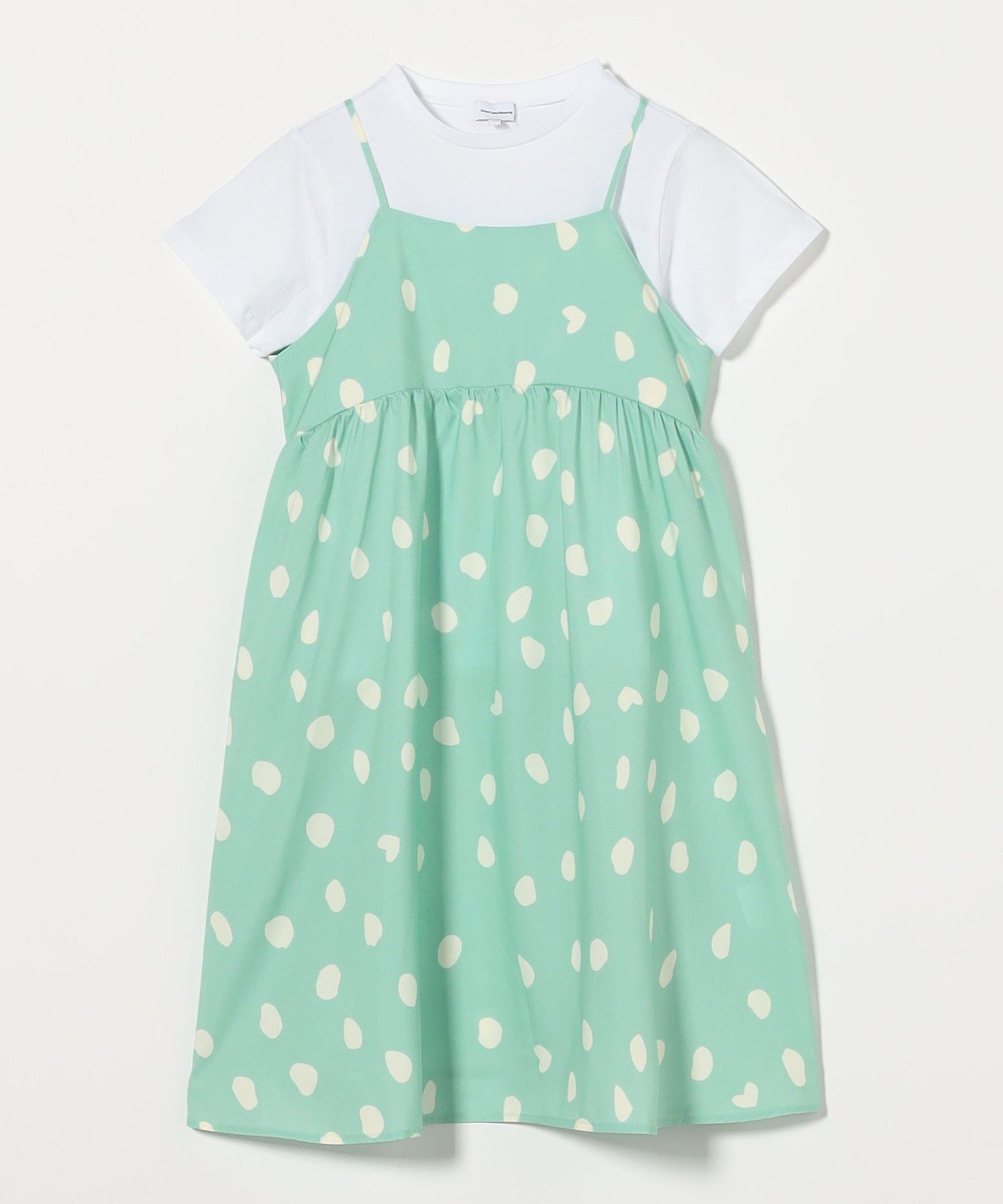 【ユナイテッドアローズ/UNITED ARROWS / KIDS】のTシャツ+キャミワンピース セット / キッズ 100cm-130cm 大人の最旬トレンドファッション＆コーディネート founy(ファウニー) 　ファッション　Fashion　キッズファッション　Fashion for Kids　ワンピース　Dresses　カットソー　Cut and Sewn Top　キャミワンピース　Cami Dress, Slip Dress　ドット　Polka Dot, Dot Pattern　無地　Plain, Solid Color　アウトレット　Outlet / Clearance　 other-1|ID: prp329100004983675 ipo3291000000037333446