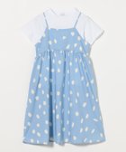 【ユナイテッドアローズ/UNITED ARROWS / KIDS】のTシャツ+キャミワンピース セット / キッズ 100cm-130cm 大人の最旬トレンドファッション＆コーディネート founy(ファウニー) ファッション Fashion キッズファッション Fashion for Kids ワンピース Dresses カットソー Cut and Sewn Top キャミワンピース Cami Dress, Slip Dress ドット Polka Dot, Dot Pattern 無地 Plain, Solid Color アウトレット Outlet / Clearance thumbnail LT.BLUE|ID: prp329100004983675 ipo3291000000037333448
