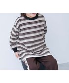 【デビロック/devirock / KIDS】の綿100% お洗濯してもよれにくい ビッグシルエット 袖リブ ボーダー 長袖Tシャツ 26SS 大人の最旬トレンドファッション＆コーディネート founy(ファウニー) ファッション Fashion キッズファッション Fashion for Kids インナー Innerwear トレンド Trend, Trending Now 人気 Popular, Best Seller 長袖 Long Sleeve, Full Sleeve ビッグ Big, Oversized ボーダー Border, Stripe リラックス Relax, Relaxed Fit ロング Long, Long-Length おすすめ Recommended / Our Picks 2026年 2026 2026春夏・S/S Spring/Summer 2026 SS26 thumbnail 018-アイボリー-ブラウン|ID: prp329100004983679 ipo3291000000037333460