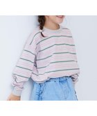 【デビロック/devirock / KIDS】の綿100% お洗濯してもよれにくい ビッグシルエット 袖リブ ボーダー 長袖Tシャツ 26SS 大人の最旬トレンドファッション＆コーディネート founy(ファウニー) ファッション Fashion キッズファッション Fashion for Kids インナー Innerwear トレンド Trend, Trending Now 人気 Popular, Best Seller 長袖 Long Sleeve, Full Sleeve ビッグ Big, Oversized ボーダー Border, Stripe リラックス Relax, Relaxed Fit ロング Long, Long-Length おすすめ Recommended / Our Picks 2026年 2026 2026春夏・S/S Spring/Summer 2026 SS26 thumbnail 016-Lグレー-ピンク|ID: prp329100004983679 ipo3291000000037333463