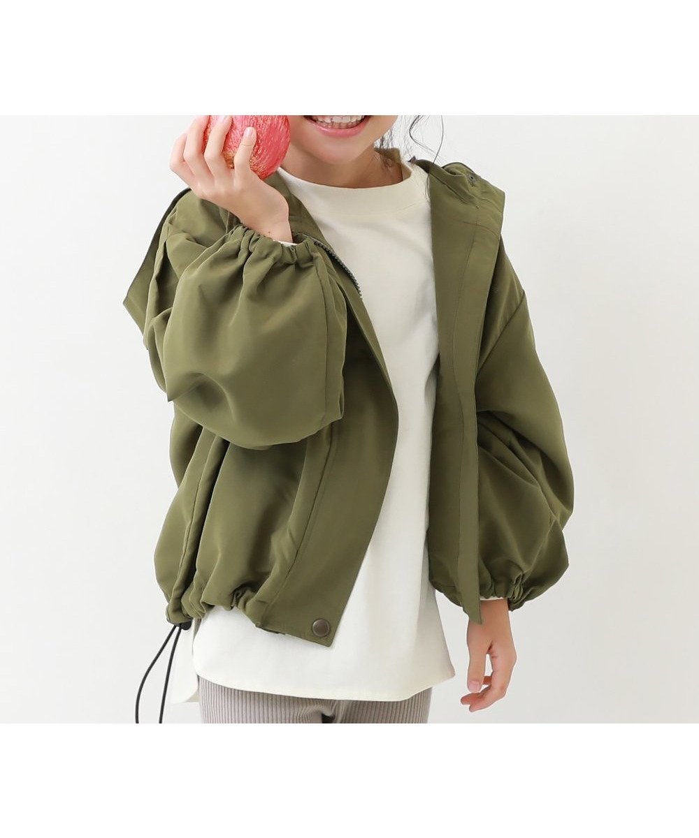 【デビロック/devirock / KIDS】の2WAYで着られる バルーンシルエット マウンテンパーカー 子供服 キッズ 女の子 26SS インテリア・キッズ・メンズ・レディースファッション・服の通販 founy(ファウニー) 　ファッション　Fashion　キッズファッション　Fashion for Kids　シンプル　Simple, Minimal　バルーン　Balloon, Balloon Silhouette　パーカー　Hoodie, Parka　ピーチ　Peach, Soft Touch　おすすめ　Recommended / Our Picks　2026年　2026　2026春夏・S/S　Spring/Summer 2026 SS26　Dカーキ|ID: prp329100004983680 ipo3291000000037333476