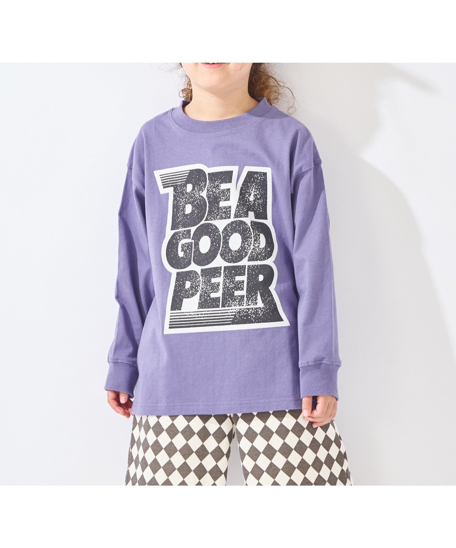 【エバ―クローゼット/ever closet / KIDS】のプリント 長袖 Tシャツ トップス ロンt 長袖 女の子 男の子 子供 子供服 インテリア・キッズ・メンズ・レディースファッション・服の通販 founy(ファウニー) 　ファッション　Fashion　キッズファッション　Fashion for Kids　トップス・カットソー　Cut & Sew Tops　グラフィック　Graphic, Graphic Design　吸水　Absorbent, Quick-Dry　スリット　Slit, Slit Detail　トレンド　Trend, Trending Now　長袖　Long Sleeve, Full Sleeve　パステル　Pastel, Soft Color　プリント　Print, Printed Pattern　ラベンダー　Lavender　再入荷　Restock / Back in Stock　ラベンダーG|ID: prp329100004983691 ipo3291000000037333559
