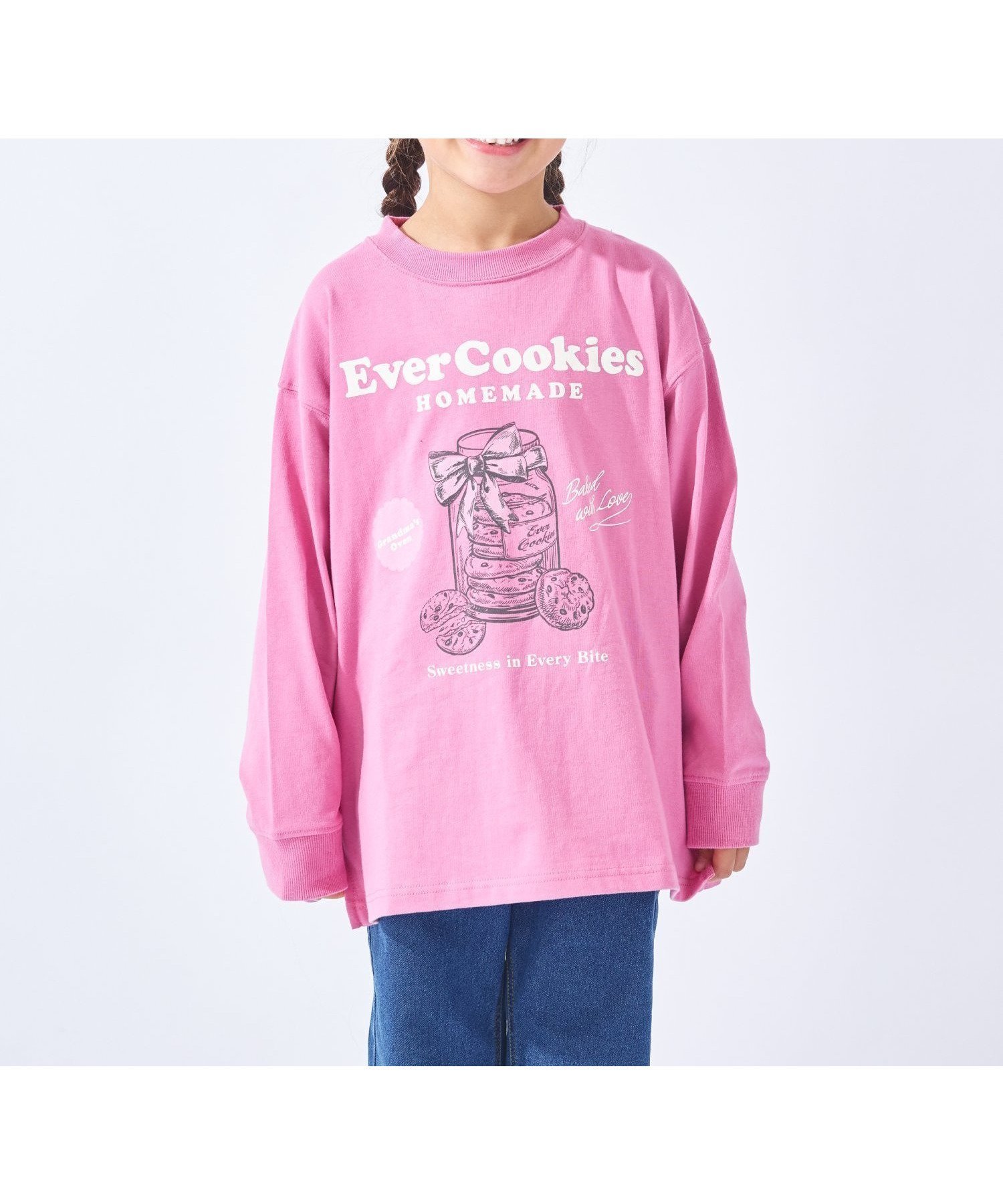 【エバ―クローゼット/ever closet / KIDS】のプリント 長袖 Tシャツ トップス ロンt 長袖 女の子 男の子 子供 子供服 インテリア・キッズ・メンズ・レディースファッション・服の通販 founy(ファウニー) 　ファッション　Fashion　キッズファッション　Fashion for Kids　トップス・カットソー　Cut & Sew Tops　グラフィック　Graphic, Graphic Design　吸水　Absorbent, Quick-Dry　スリット　Slit, Slit Detail　トレンド　Trend, Trending Now　長袖　Long Sleeve, Full Sleeve　パステル　Pastel, Soft Color　プリント　Print, Printed Pattern　ラベンダー　Lavender　再入荷　Restock / Back in Stock　ピンクE|ID: prp329100004983691 ipo3291000000037333561