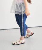 【エフオー オンラインストア/F.O.Online Store / KIDS】のひんやりサイドレースクロップドパンツ 8分丈 接触冷感 大人の最旬トレンドファッション＆コーディネート founy(ファウニー) ファッション Fashion キッズファッション Fashion for Kids ボトムス Bottoms thumbnail デニム|ID: prp329100004983698 ipo3291000000037333610