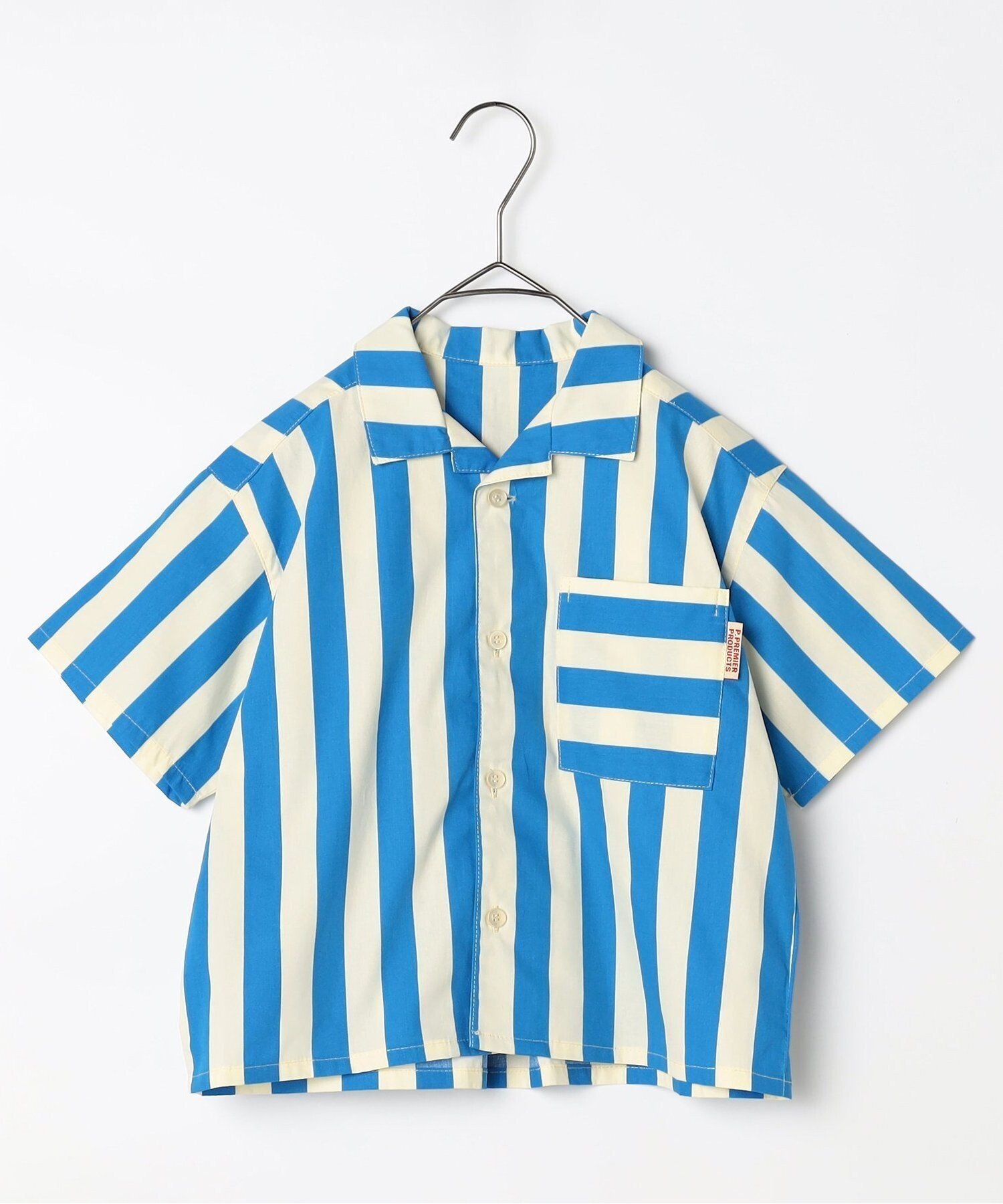 【エフオー オンラインストア/F.O.Online Store / KIDS】のイロチ買いしたい総柄半袖開襟シャツ リンク インテリア・キッズ・メンズ・レディースファッション・服の通販 founy(ファウニー) 　ファッション　Fashion　キッズファッション　Fashion for Kids　おすすめ　Recommended / Our Picks　フレア　Flare, Flared　半袖　Short Sleeve, Half Sleeve　夏　Summer　ブルー|ID: prp329100004983704 ipo3291000000037333637