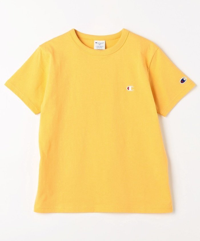 【フリークスストア/FREAKS STORE / KIDS】のキッズ ショートスリーブTシャツ ベーシック チャンピオン 【限定展開】 インテリア・キッズ・メンズ・レディースファッション・服の通販 founy(ファウニー) 　ファッション　Fashion　キッズファッション　Fashion for Kids　2026年　2026　2026春夏・S/S　Spring/Summer 2026 SS26　ショート　Short, Short Length　シンプル　Simple, Minimal　スリーブ　Sleeve, Long Sleeve / Short Sleeve　ベーシック　Basic, Essential　夏　Summer　S/S・春夏　SS, Spring/Summer, Warm Season　イエロー|ID: prp329100004983730 ipo3291000000037333823