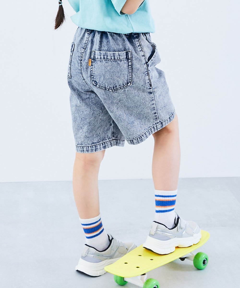 【デビロック/devirock / KIDS】のライトオンスデニム ケミカルウォッシュ ハーフパンツ ハーフパンツ 25SS 大人の最旬トレンドファッション＆コーディネート founy(ファウニー) 　ファッション　Fashion　キッズファッション　Fashion for Kids　ボトムス　Bottoms　ケミカル　Chemical, Chemical Wash　デニム　Denim, Jeans Material　トレンド　Trend, Trending Now　ハーフ　Half, Half-Length　ビビッド　Vivid, Bright Tone　おすすめ　Recommended / Our Picks　夏　Summer　2025年　2025　2025春夏・S/S　Spring/Summer 2025 SS25　 other-1|ID: prp329100004983733 ipo3291000000037333836