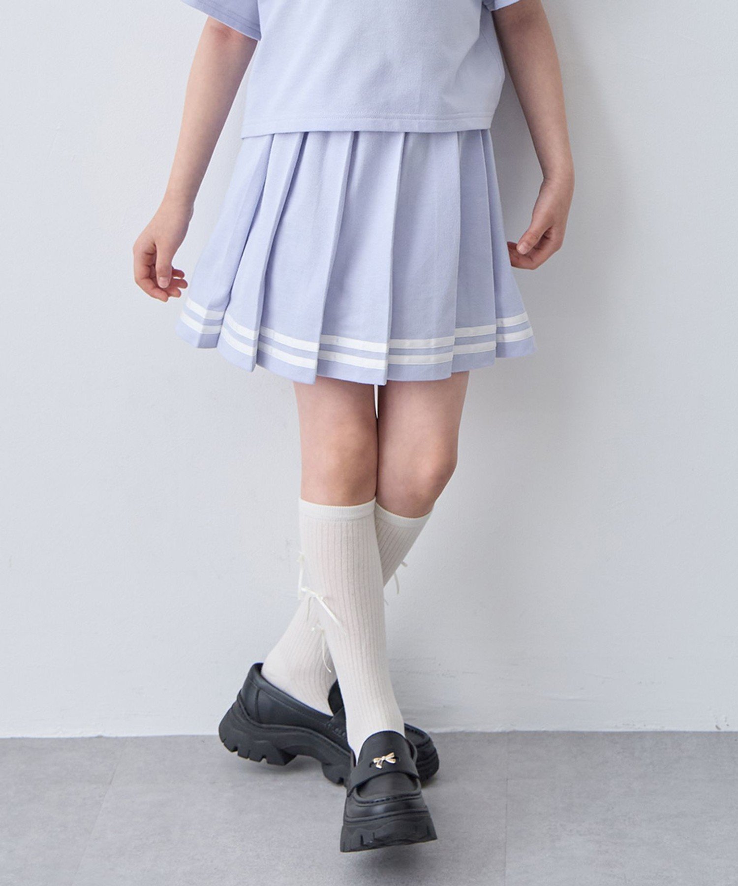 【エニー/ANY / KIDS】の【洗濯機可能/吸汗速乾】ドライタッチ プリーツスカパン インテリア・キッズ・メンズ・レディースファッション・服の通販 founy(ファウニー) 　ファッション　Fashion　キッズファッション　Fashion for Kids　おすすめ　Recommended / Our Picks　インナー　Innerwear　ポケット　Pocket, Pocket Detail　ポロシャツ　Polo Shirt, Collared Tee　サックスブルー[073]|ID: prp329100004983740 ipo3291000000037333877