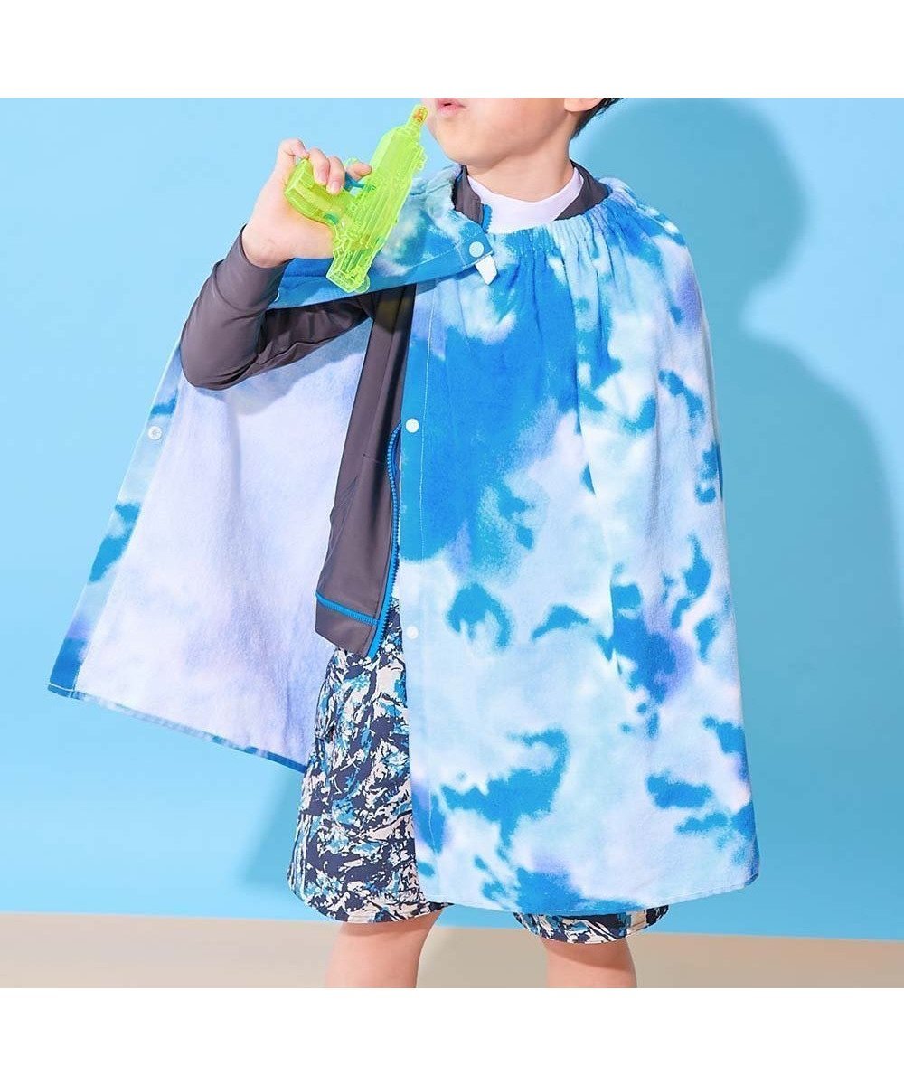 【デビロック/devirock / KIDS】のラップタオル 60cm 子供服 キッズ 男の子 女の子 タオル ラップタオル 26SS インテリア・キッズ・メンズ・レディースファッション・服の通販 founy(ファウニー) 　ファッション　Fashion　キッズファッション　Fashion for Kids　吸水　Absorbent, Quick-Dry　タオル　Towel, Bath Towel　ラップ　Wrap, Wrap Design　2026年　2026　2026春夏・S/S　Spring/Summer 2026 SS26　011-タイダイ-ブルー|ID: prp329100004983748 ipo3291000000037333948