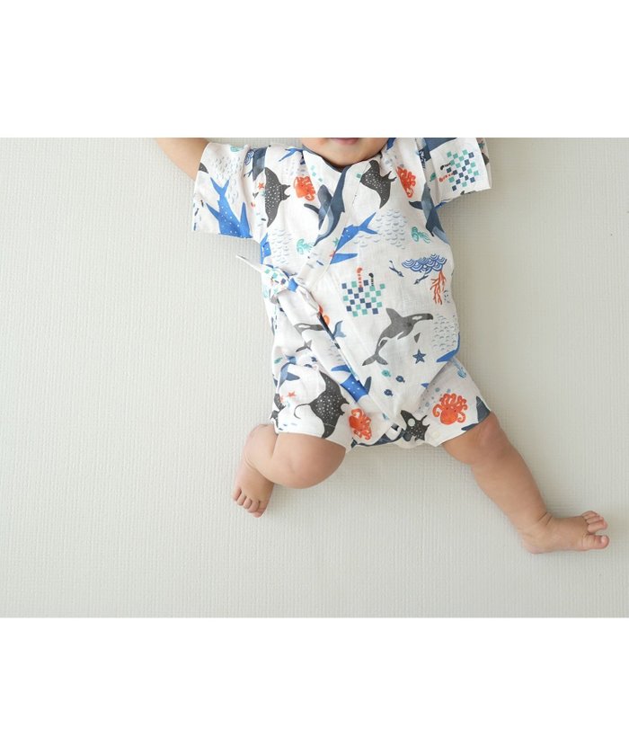 【シ シュ ノン/Si Shu Non / KIDS】のSKAPE/ジンベイオール インテリア・キッズ・メンズ・レディースファッション・服の通販 founy(ファウニー) https://founy.com/ ファッション Fashion キッズファッション Fashion for Kids プリント Print, Printed Pattern 夏 Summer |ID: prp329100004983752 ipo3291000000037333980