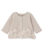 【ナルミヤ オンライン/NARUMIYA ONELINE / KIDS】の【リンク】リボンカーディガン 大人の最旬トレンドファッション＆コーディネート founy(ファウニー) ファッション Fashion キッズファッション Fashion for Kids カットソー Cut and Sewn Top カーディガン Cardigan, Knitwear ボトム Bottoms, Lower Wear ポケット Pocket, Pocket Detail リボン Ribbon, Bow thumbnail 薄ベージュ|ID: prp329100004983754 ipo3291000000037333990