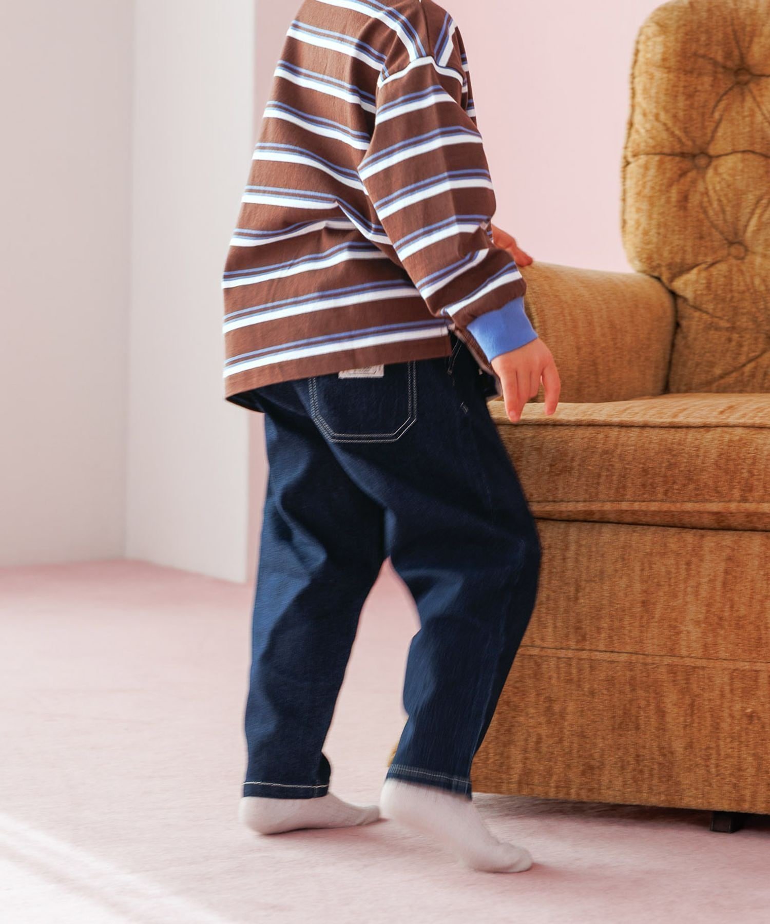 【グローバルワーク/GLOBAL WORK / KIDS】のスゴラクストレッチバルーンパンツ/100-120cm展開/625190 インテリア・キッズ・メンズ・レディースファッション・服の通販 founy(ファウニー) 　ファッション　Fashion　キッズファッション　Fashion for Kids　ボトムス　Bottoms　おすすめ　Recommended / Our Picks　ストライプ　Stripe, Striped Pattern　デニム　Denim, Jeans Material　ミックス　Mix, Mixed Style　ミリタリー　Military, Army Style　ワーク　Workwear, Utility Style　ヴィンテージ　Vintage Style　ブルーデニム86|ID: prp329100004983763 ipo3291000000037334036