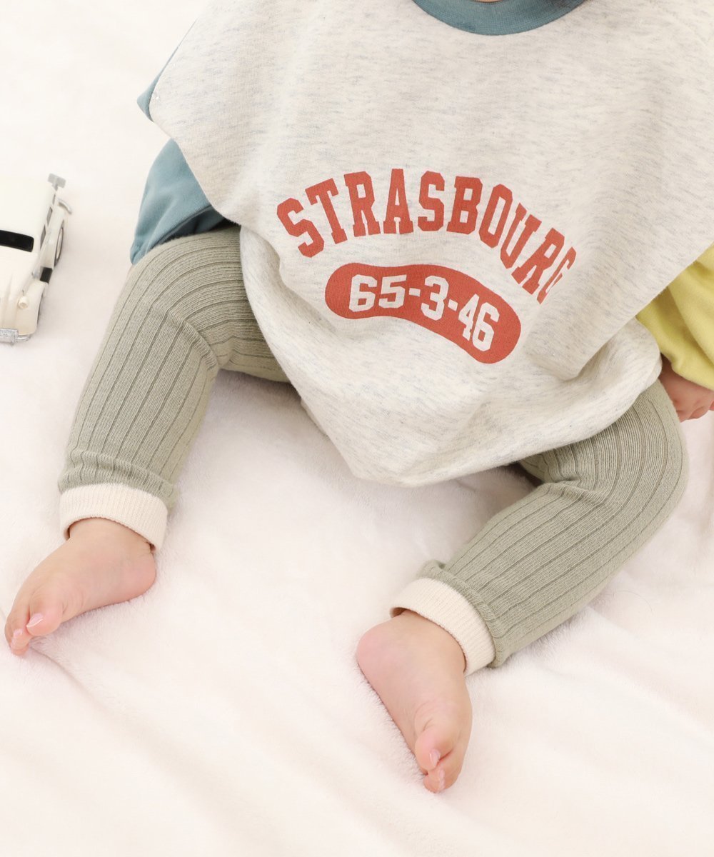 【デビロック/devirock / KIDS】のベビー バイカラー ボーダーレギンス 子供服 キッズ ベビー服 男の子 女の子 26SS インテリア・キッズ・メンズ・レディースファッション・服の通販 founy(ファウニー) 　ファッション　Fashion　キッズファッション　Fashion for Kids　2026年　2026　2026春夏・S/S　Spring/Summer 2026 SS26　ストレッチ　Stretch, Stretchy Fabric　フィット　Fit, Slim Fit　ベビー　Baby, Babywear　ボーダー　Border, Stripe　レギンス　Leggings, Stretch Pants　ロンパース　Romper, Jumpsuit　グレージュ|ID: prp329100004983764 ipo3291000000037334043