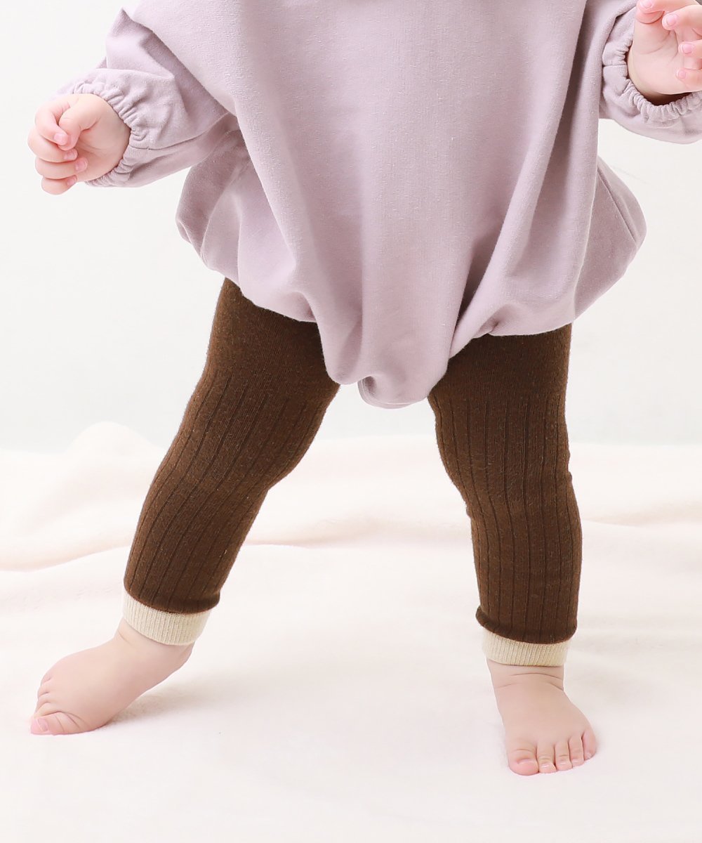 【デビロック/devirock / KIDS】のベビー バイカラー ボーダーレギンス 子供服 キッズ ベビー服 男の子 女の子 26SS インテリア・キッズ・メンズ・レディースファッション・服の通販 founy(ファウニー) 　ファッション　Fashion　キッズファッション　Fashion for Kids　2026年　2026　2026春夏・S/S　Spring/Summer 2026 SS26　ストレッチ　Stretch, Stretchy Fabric　フィット　Fit, Slim Fit　ベビー　Baby, Babywear　ボーダー　Border, Stripe　レギンス　Leggings, Stretch Pants　ロンパース　Romper, Jumpsuit　モカ|ID: prp329100004983764 ipo3291000000037334044
