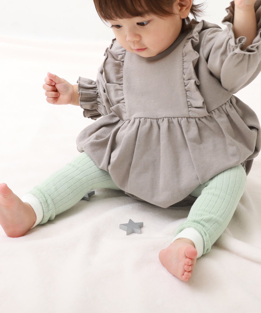 【デビロック/devirock / KIDS】のベビー バイカラー ボーダーレギンス 子供服 キッズ ベビー服 男の子 女の子 26SS インテリア・キッズ・メンズ・レディースファッション・服の通販 founy(ファウニー) 　ファッション　Fashion　キッズファッション　Fashion for Kids　2026年　2026　2026春夏・S/S　Spring/Summer 2026 SS26　ストレッチ　Stretch, Stretchy Fabric　フィット　Fit, Slim Fit　ベビー　Baby, Babywear　ボーダー　Border, Stripe　レギンス　Leggings, Stretch Pants　ロンパース　Romper, Jumpsuit　Gグリーン|ID: prp329100004983764 ipo3291000000037334045