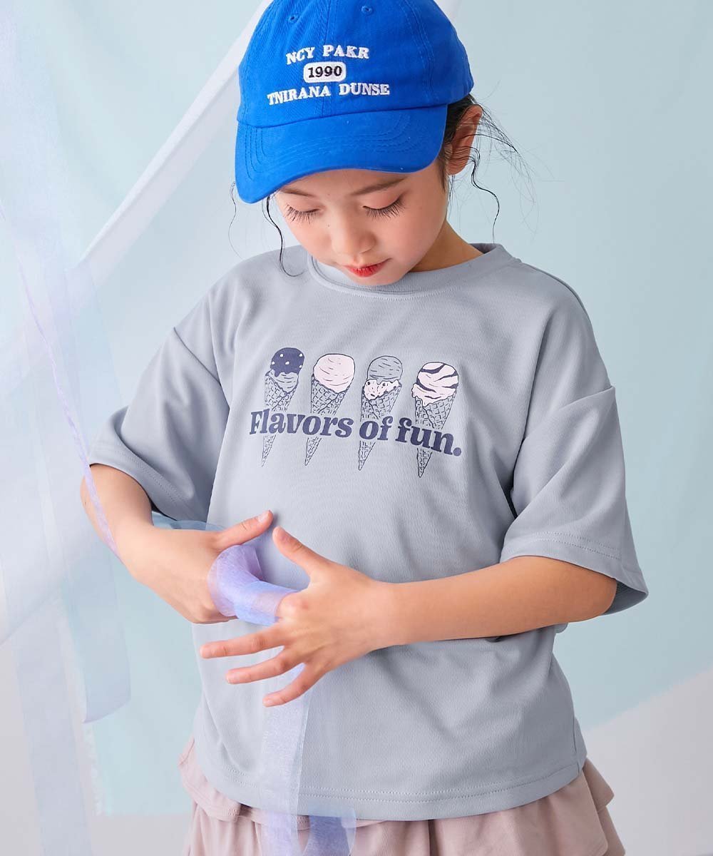 【デビロック/devirock / KIDS】の【涼感 サラッとメッシュ】* デビラボ ガールズ プリント 半袖Tシャツ 子供服 26SS インテリア・キッズ・メンズ・レディースファッション・服の通販 founy(ファウニー) 　ファッション　Fashion　キッズファッション　Fashion for Kids　ショート　Short, Short Length　ストレッチ　Stretch, Stretchy Fabric　スポーティ　Sporty, Casual Athletic　トレンド　Trend, Trending Now　プリント　Print, Printed Pattern　半袖　Short Sleeve, Half Sleeve　メッシュ　Mesh, Net Fabric　おすすめ　Recommended / Our Picks　夏　Summer　2026年　2026　2026春夏・S/S　Spring/Summer 2026 SS26　012-アイス-アイスブルー|ID: prp329100004983769 ipo3291000000037334094